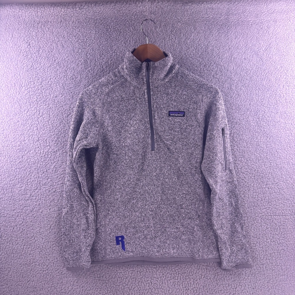 Patagonia Better Sweater 1/4 Zip Pullover Grey Heather Fleece Womens Small